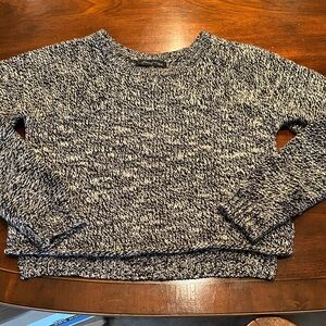 Patterson J Kincaid Black/White Acrylic/Wool speckled Knit Sweater W’s Size L